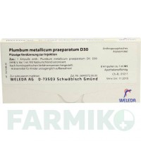 ПЛЮМБУМ МЕТАЛЛИКУМ (PLUMBUM METALLICUM) D 30 ампулы 8x1 мл - Гомеопатия WELEDA