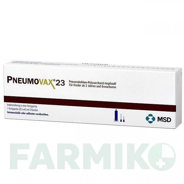 ПНЕВМОВАКС (PNEUMOVAX) шприци 0,5 мл - Пневмококковый антиген MSD
