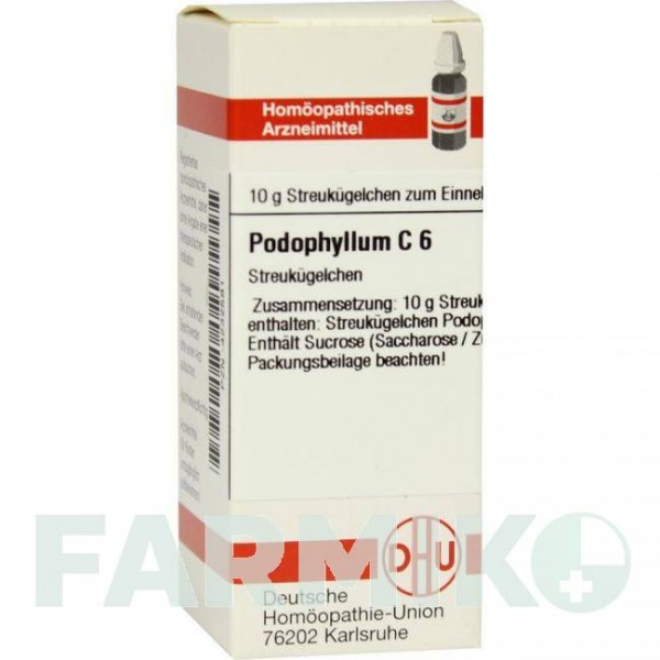 ПОДОФІЛЛУМ (PODOPHYLLUM) C 6 глобули 10 г - Гомеопатія DHU