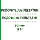 ПОДОФИЛЛУМ ПЕЛЬТАТУМ (PODOPHYLLUM PELTATUM) Q 17 раствор 15 мл - Гомеопатия GUDJONS