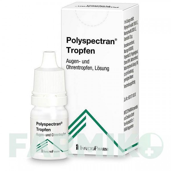 ПОЛІСПЕКТРАН (POLYSPECTRAN) краплі 5 мл - Поліміксин B, Неоміцин, Граміцидин INFECTOPHARM