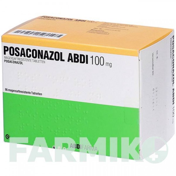 ПОСАКОНАЗОЛ (POSACONAZOL) 100 мг таблетки 24 шт - Позаконазол ABDI FARMA