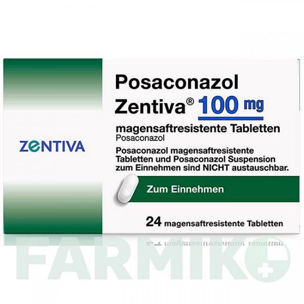 ПОСАКОНАЗОЛ (POSACONAZOL) 100 мг таблетки 24 шт - Позаконазол ZENTIVA