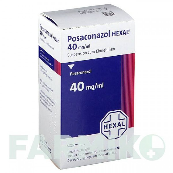 ПОСАКОНАЗОЛ (POSACONAZOL) 40 мг/мл суспензія 105 мл - Позаконазол HEXAL