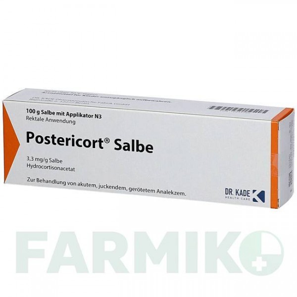 ПОСТЕРИКОРТ (POSTERICORT) мазь 100 г - Гидрокортизон DR.KADE