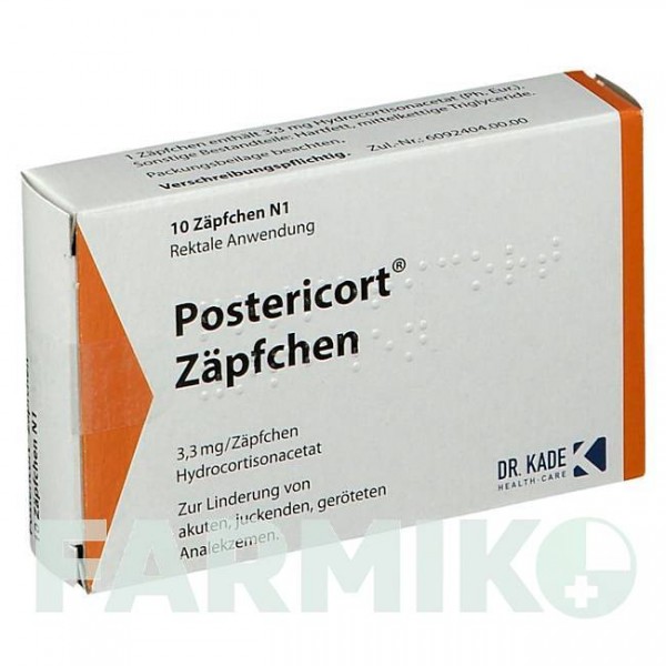 ПОСТЕРИКОРТ (POSTERICORT) суппозитории 10 шт - Гидрокортизон DR.KADE