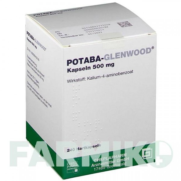ПОТАБА (POTABA) 500 мг капсули 240 шт - Амінобензоат калію CHEPLAPHARM