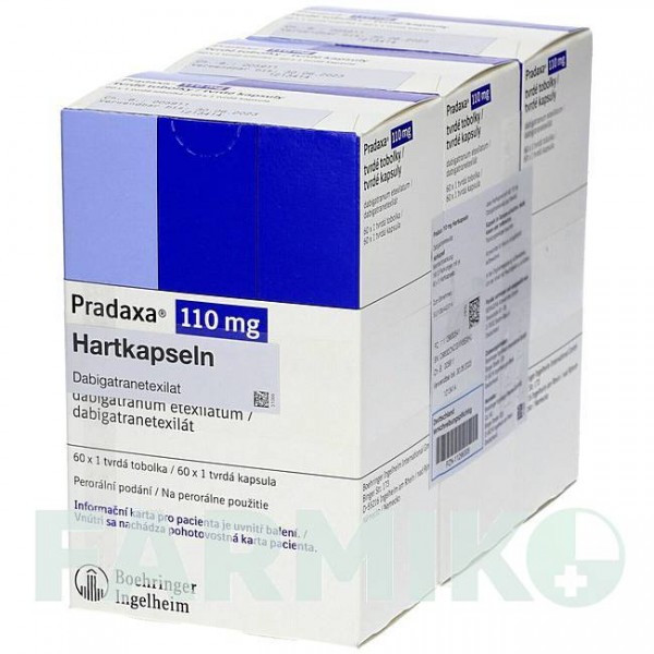 ПРАДАКСА (PRADAXA) 110 мг капсулы 180 шт - Дабигатран этексилат DOCPHARM