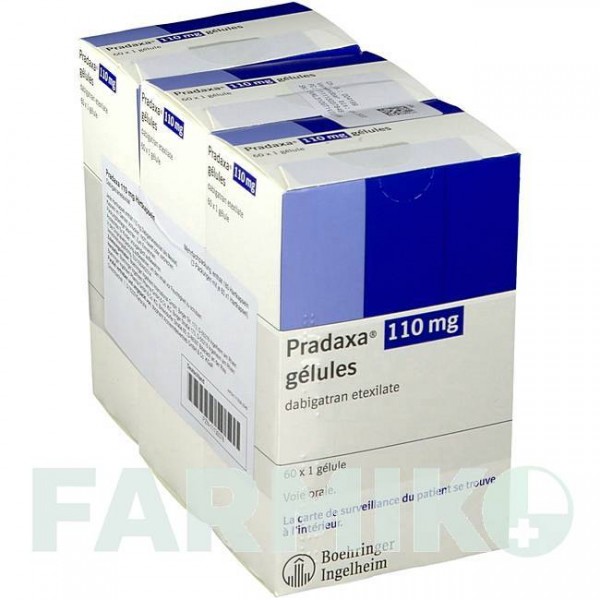 ПРАДАКСА (PRADAXA) 110 мг капсулы 180 шт - Дабигатран этексилат DOCPHARM