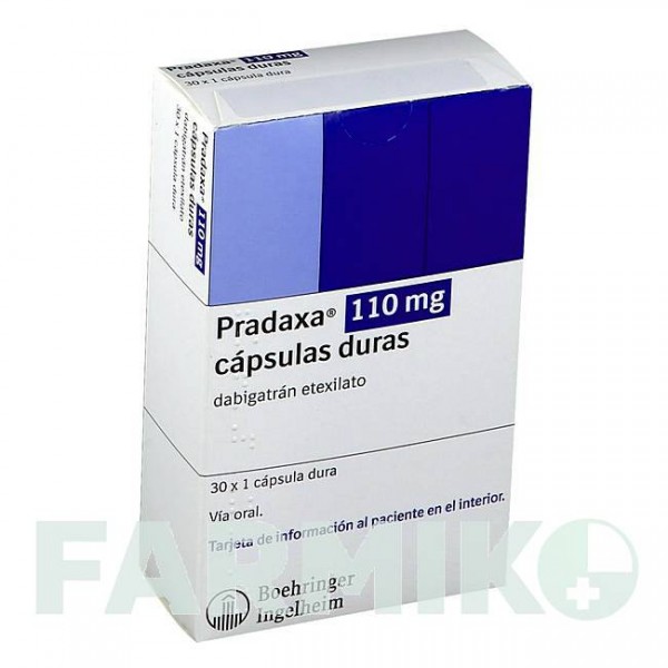 ПРАДАКСА (PRADAXA) 110 мг капсулы 30 шт - Дабигатран этексилат KOHLPHARMA
