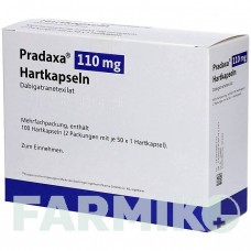 ПРАДАКСА (PRADAXA) 110 мг капсули 100 шт - Дабігатран етексилат ORIFARM