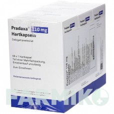 ПРАДАКСА (PRADAXA) 110 мг капсули 180 шт - Дабігатран етексилат ORIFARM