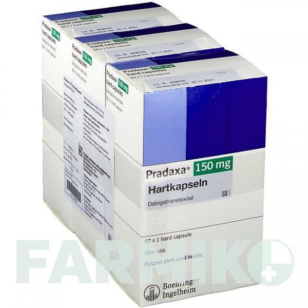 ПРАДАКСА (PRADAXA) 150 мг капсулы 60 шт - Дабигатран этексилат DOCPHARM