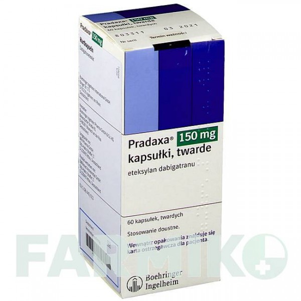 ПРАДАКСА (PRADAXA) 150 мг капсулы 60 шт - Дабигатран этексилат EMRA-MED