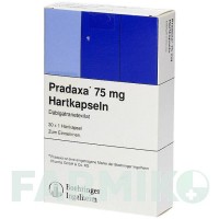 ПРАДАКСА (PRADAXA) 75 мг капсулы 30 шт - Дабигатран этексилат KOHLPHARMA