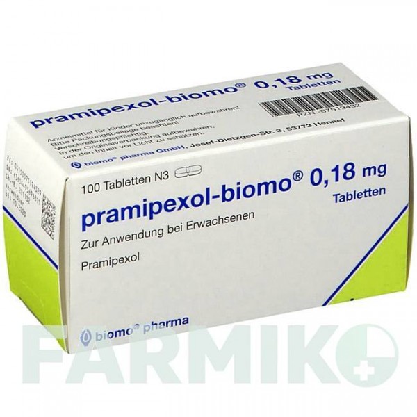 ПРАМИПЕКСОЛ (PRAMIPEXOL) 0,18 мг таблетки 100 шт - Прамипексол BIOMO PHARMA