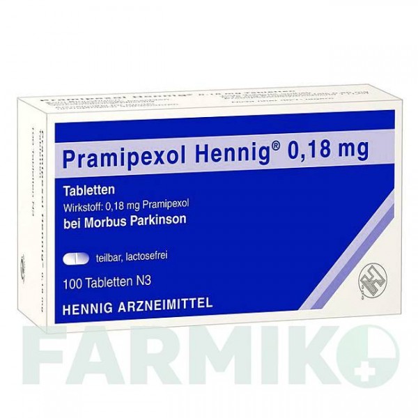 ПРАМІПЕКСОЛ (PRAMIPEXOL) 0,18 мг таблетки 30 шт - Праміпексол HENNIG