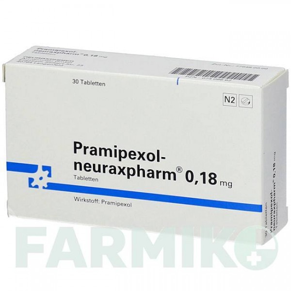 ПРАМІПЕКСОЛ (PRAMIPEXOL) 0,18 мг таблетки 30 шт - Праміпексол NEURAXPHARM