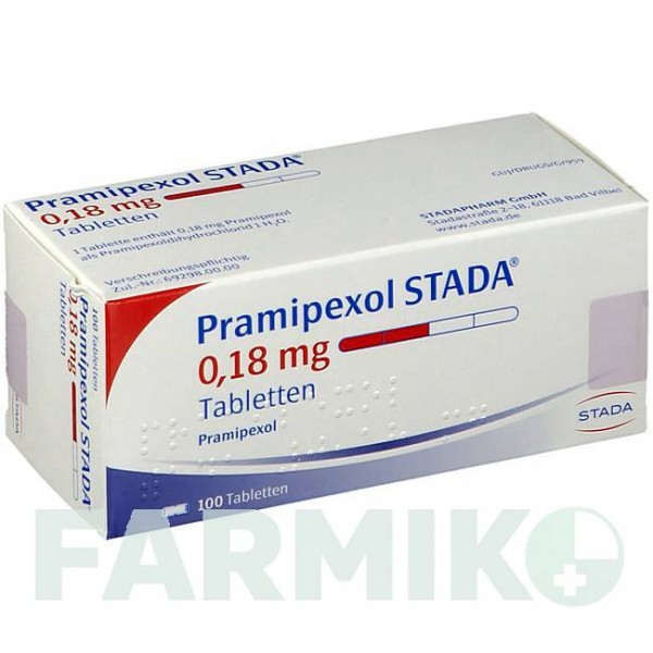 ПРАМІПЕКСОЛ (PRAMIPEXOL) 0,18 мг таблетки 30 шт - Праміпексол STADAPHARM