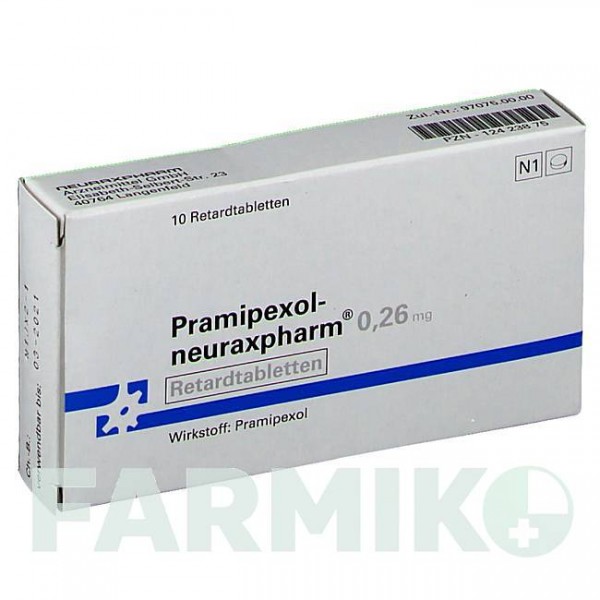 ПРАМИПЕКСОЛ (PRAMIPEXOL) 0,26 мг таблетки 10 шт - Прамипексол NEURAXPHARM