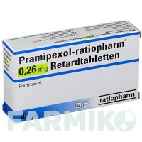 ПРАМИПЕКСОЛ (PRAMIPEXOL) 0,26 мг таблетки 100 шт - Прамипексол RATIOPHARM