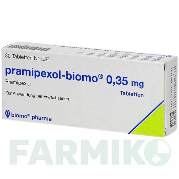 ПРАМІПЕКСОЛ (PRAMIPEXOL) 0,35 мг таблетки 30 шт - Праміпексол BIOMO PHARMA
