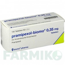 ПРАМІПЕКСОЛ (PRAMIPEXOL) 0,35 мг таблетки 100 шт - Праміпексол BIOMO PHARMA