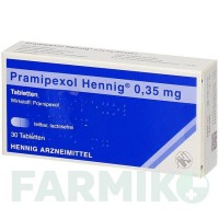 ПРАМІПЕКСОЛ (PRAMIPEXOL) 0,35 мг таблетки 30 шт - Праміпексол HENNIG