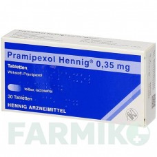 ПРАМІПЕКСОЛ (PRAMIPEXOL) 0,35 мг таблетки 30 шт - Праміпексол HENNIG