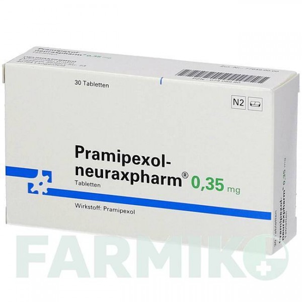 ПРАМІПЕКСОЛ (PRAMIPEXOL) 0,35 мг таблетки 30 шт - Праміпексол NEURAXPHARM