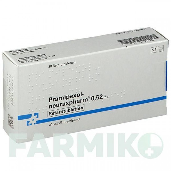 ПРАМІПЕКСОЛ (PRAMIPEXOL) 0,52 мг таблетки 30 шт - Праміпексол NEURAXPHARM