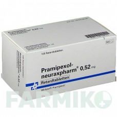 ПРАМІПЕКСОЛ (PRAMIPEXOL) 0,52 мг таблетки 100 шт - Праміпексол NEURAXPHARM