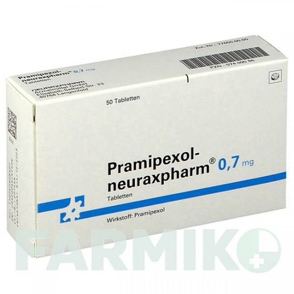 ПРАМІПЕКСОЛ (PRAMIPEXOL) 0,7 мг таблетки 50 шт - Праміпексол NEURAXPHARM