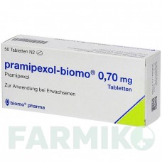 ПРАМИПЕКСОЛ (PRAMIPEXOL) 0,70 мг таблетки 50 шт - Прамипексол BIOMO PHARMA