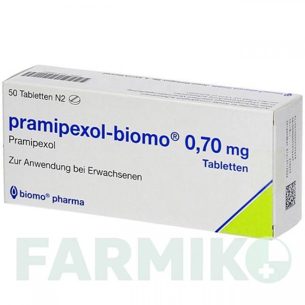 ПРАМИПЕКСОЛ (PRAMIPEXOL) 0,70 мг таблетки 50 шт - Прамипексол BIOMO PHARMA