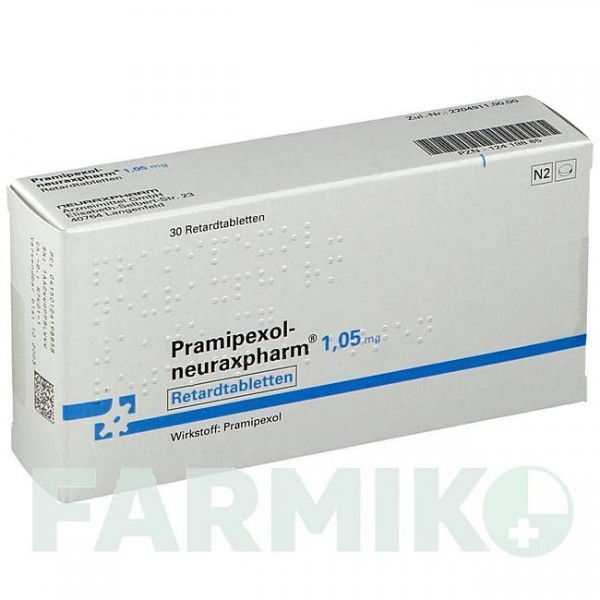 ПРАМІПЕКСОЛ (PRAMIPEXOL) 1,05 мг таблетки 30 шт - Праміпексол NEURAXPHARM