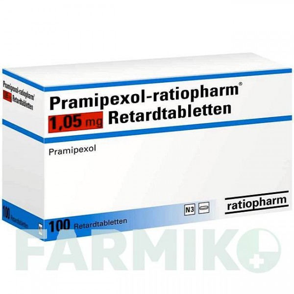 ПРАМІПЕКСОЛ (PRAMIPEXOL) 1,05 мг таблетки 100 шт - Праміпексол RATIOPHARM