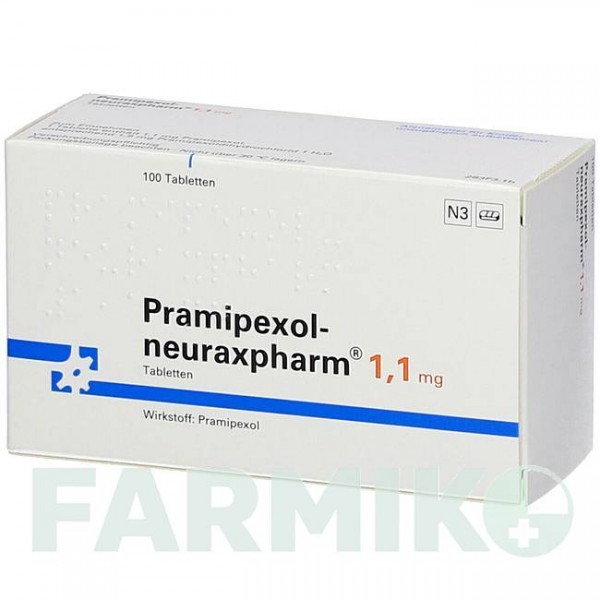 ПРАМИПЕКСОЛ (PRAMIPEXOL) 1,1 мг таблетки 100 шт - Прамипексол NEURAXPHARM