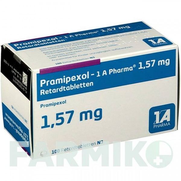 ПРАМІПЕКСОЛ (PRAMIPEXOL) 1,57 мг таблетки 100 шт - Праміпексол 1 A PHARMA