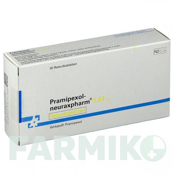 ПРАМИПЕКСОЛ (PRAMIPEXOL) 1,57 мг таблетки 30 шт - Прамипексол NEURAXPHARM