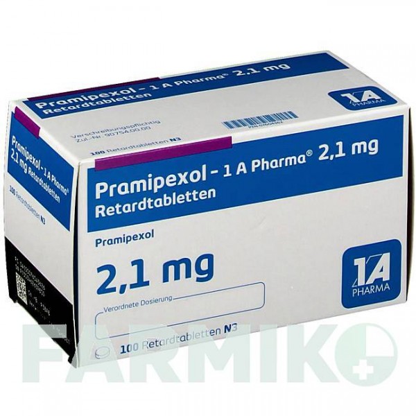 ПРАМІПЕКСОЛ (PRAMIPEXOL) 2,1 мг таблетки 100 шт - Праміпексол 1 A PHARMA