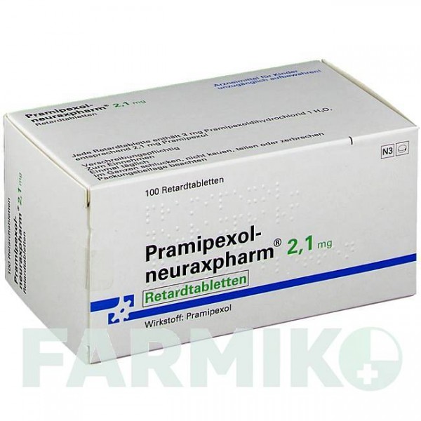 ПРАМИПЕКСОЛ (PRAMIPEXOL) 2,1 мг таблетки 100 шт - Прамипексол NEURAXPHARM