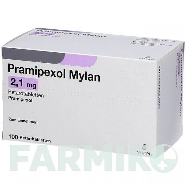 ПРАМІПЕКСОЛ (PRAMIPEXOL) 2,1 мг таблетки 100 шт - Праміпексол VIATRIS