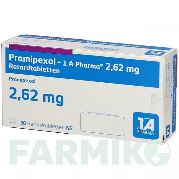 ПРАМІПЕКСОЛ (PRAMIPEXOL) 2,62 мг таблетки 30 шт - Праміпексол 1 A PHARMA