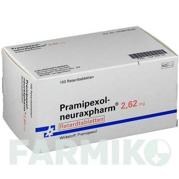 ПРАМІПЕКСОЛ (PRAMIPEXOL) 2,62 мг таблетки 100 шт - Праміпексол NEURAXPHARM