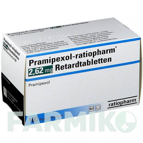 ПРАМІПЕКСОЛ (PRAMIPEXOL) 2,62 мг таблетки 30 шт - Праміпексол RATIOPHARM