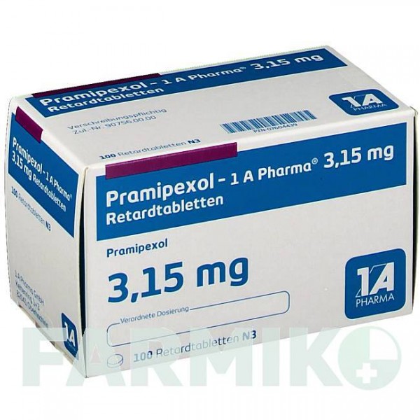ПРАМИПЕКСОЛ (PRAMIPEXOL) 3,15 мг таблетки 100 шт - Прамипексол 1 A PHARMA