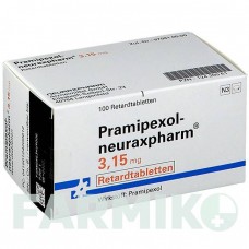 ПРАМИПЕКСОЛ (PRAMIPEXOL) 3,15 мг таблетки 100 шт - Прамипексол NEURAXPHARM