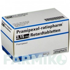 ПРАМИПЕКСОЛ (PRAMIPEXOL) 3,15 мг таблетки 100 шт - Прамипексол RATIOPHARM