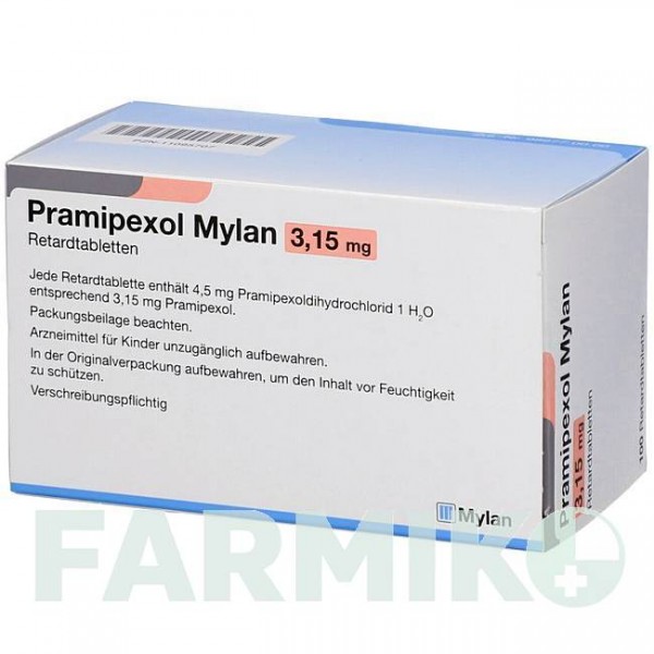 ПРАМИПЕКСОЛ (PRAMIPEXOL) 3,15 мг таблетки 100 шт - Прамипексол VIATRIS